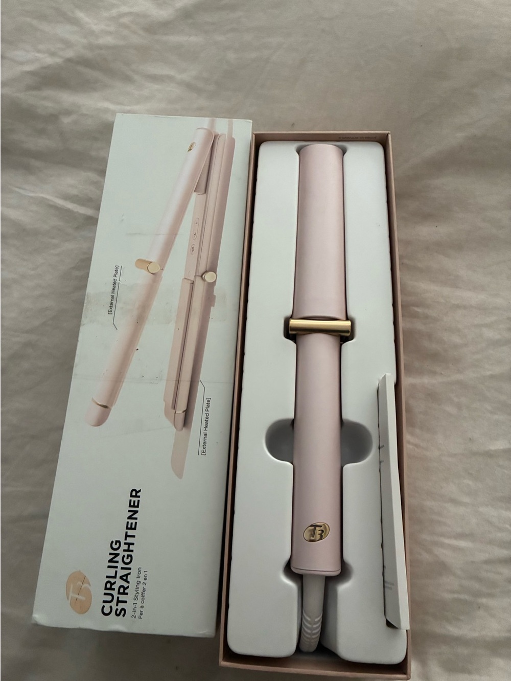 T3 Curling Straightener 2-in-1 Styling Iron Pink | Like New w/ Box